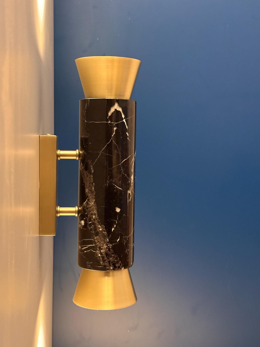 San Felipe Wall Sconce Marble and Metal Modern Interior Light by OZENDECO