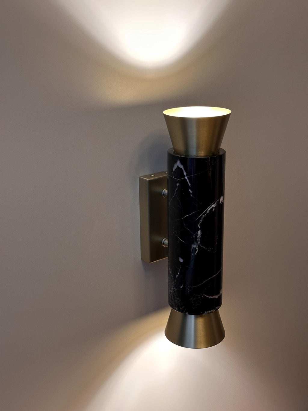 San Felipe Wall Sconce Marble and Metal Modern Interior Light by OZENDECO