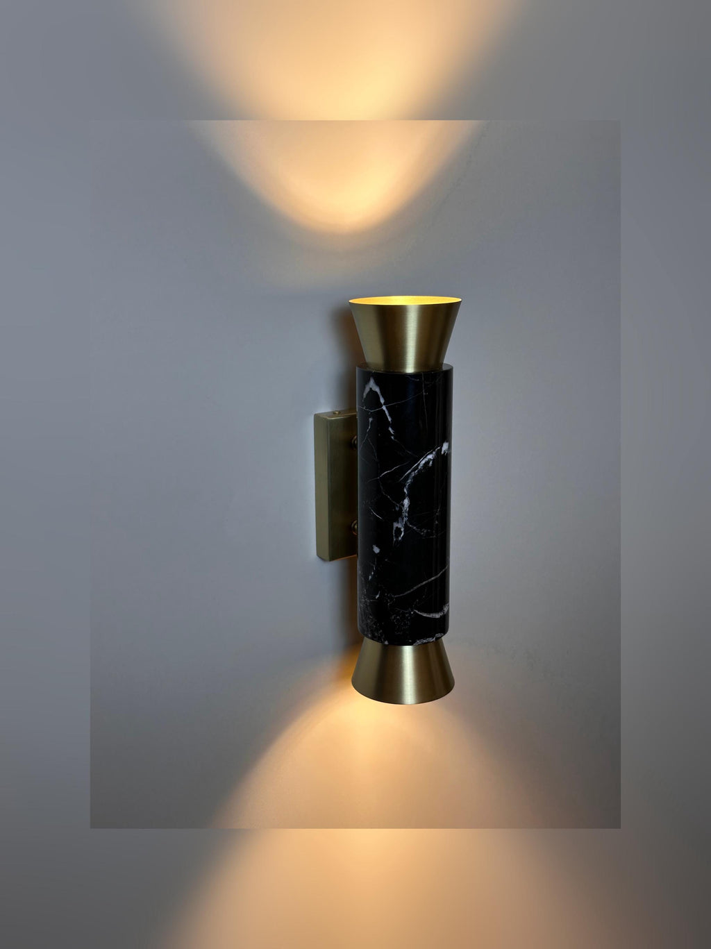 San Felipe Wall Sconce Marble and Metal Modern Interior Light by OZENDECO