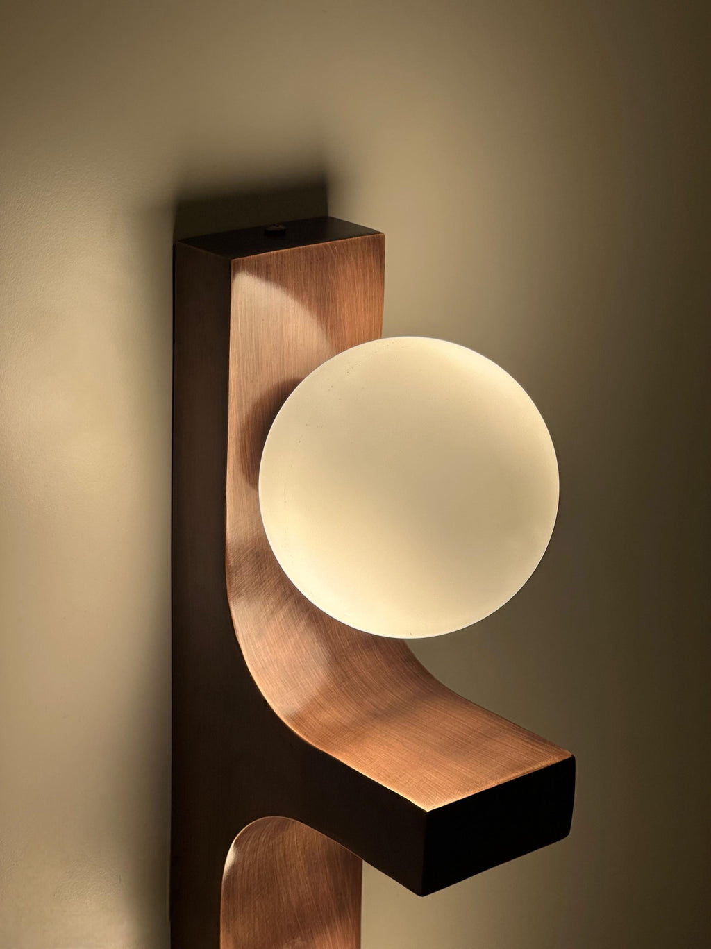 Macrom Brass Wall Sconce, Modern Designer Interior Wall Light with Double Glass Globes