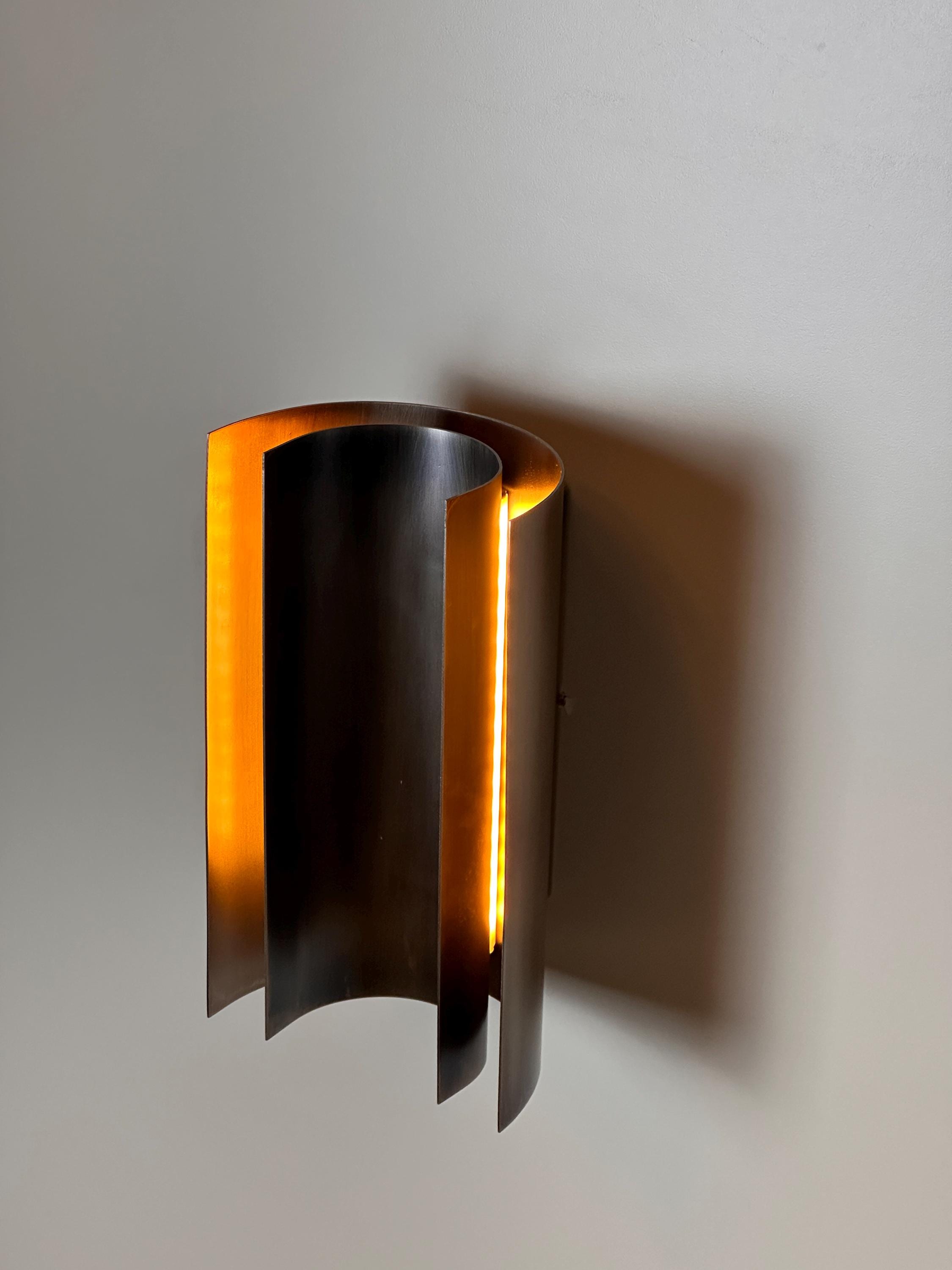 Gustav Bespoke Statement Wall Sconce – Artisan Handmade Iron Wall Light – Modern Designer Lighting