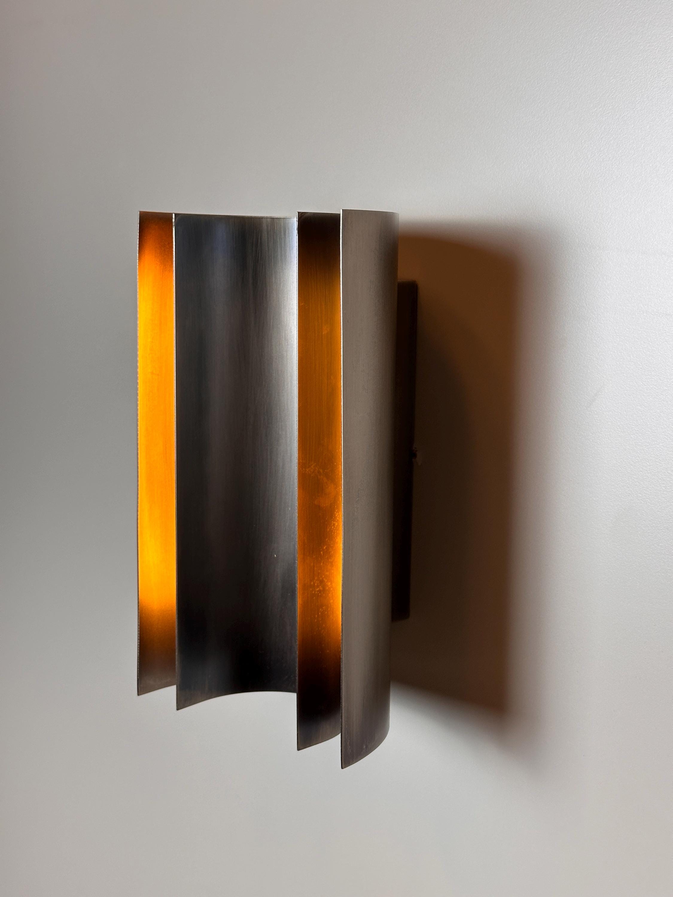 Gustav Bespoke Statement Wall Sconce – Artisan Handmade Iron Wall Light – Modern Designer Lighting