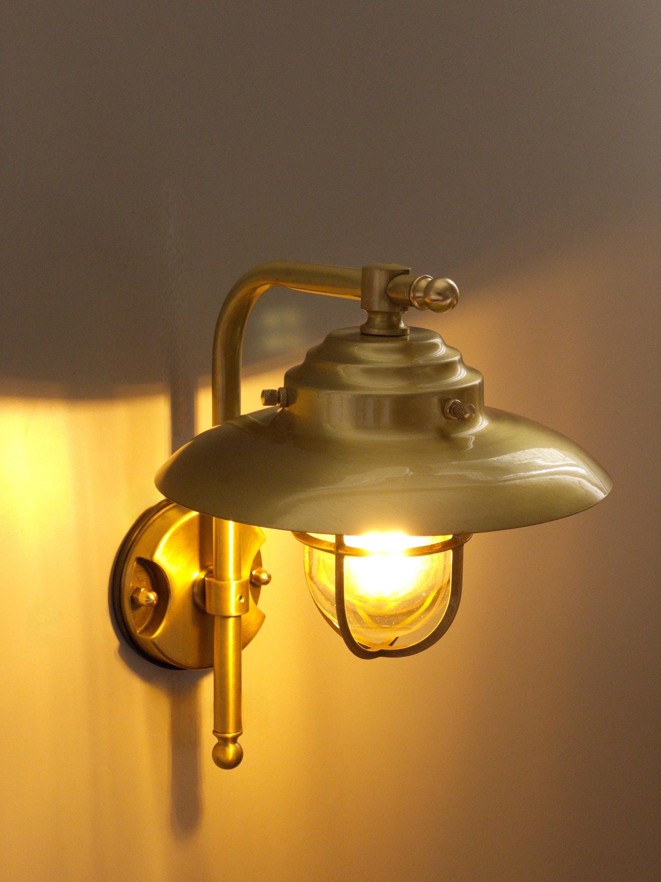 Latinn Solid Brass Nautical Wall Sconce – Outdoor Coastal Lighting