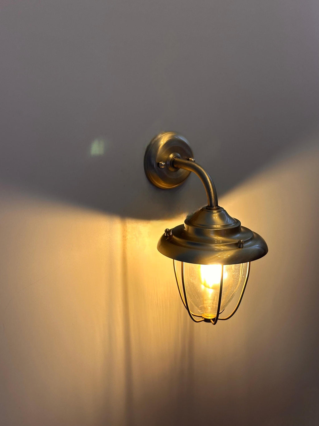 Luvia Solid Brass Wall Sconce – Nautical Outdoor Lantern Light