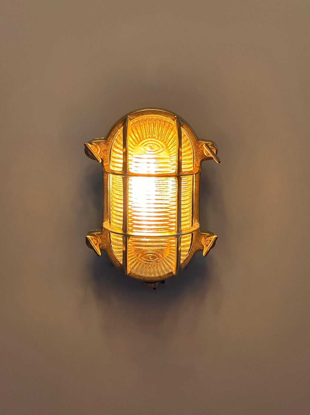 VERLİN Solid Brass Nautical Wall Sconce – Outdoor Coastal Bulkhead Light
