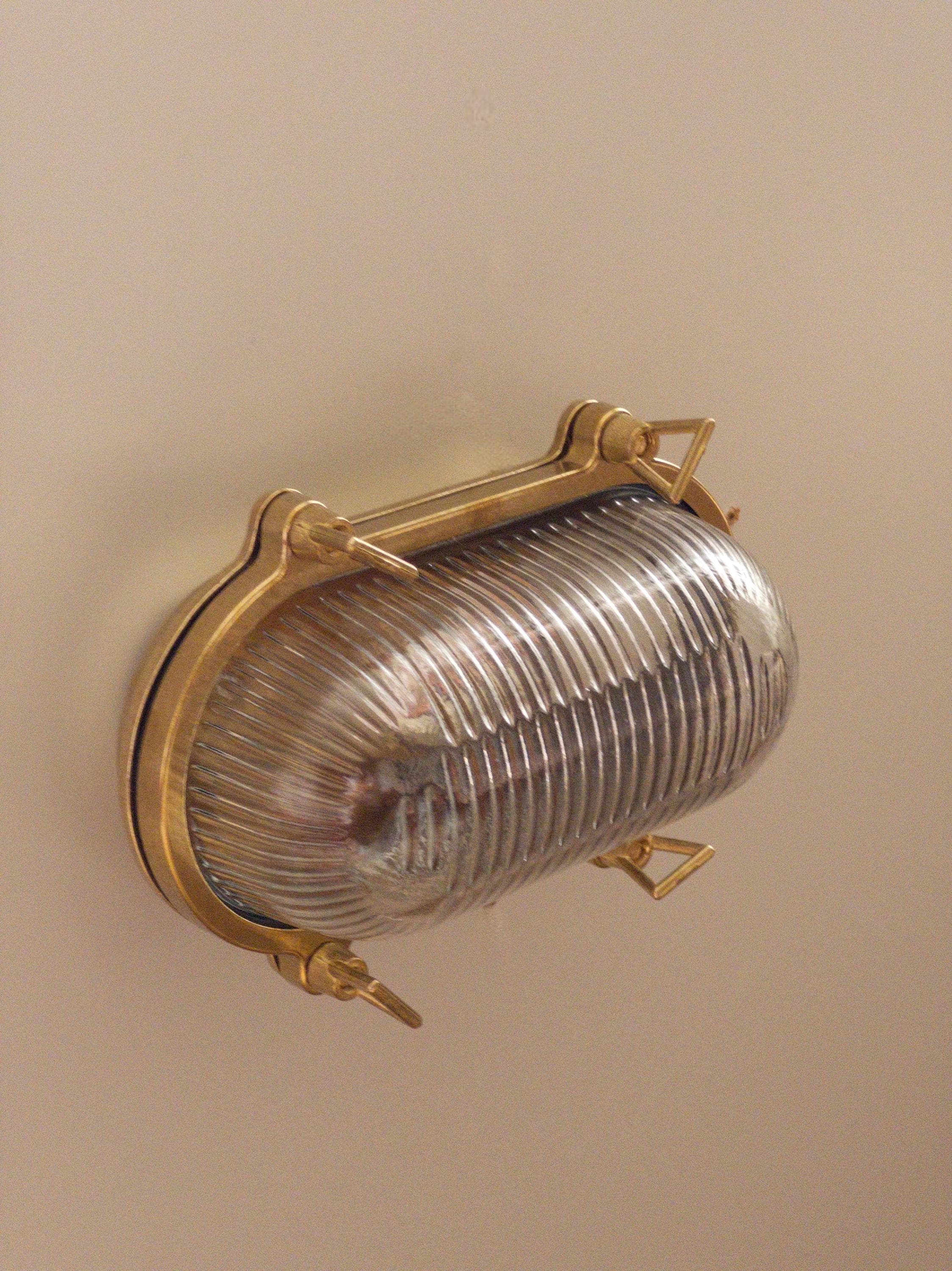Athnes Solid Brass Wall Sconce – Handmade Nautical Outdoor Light