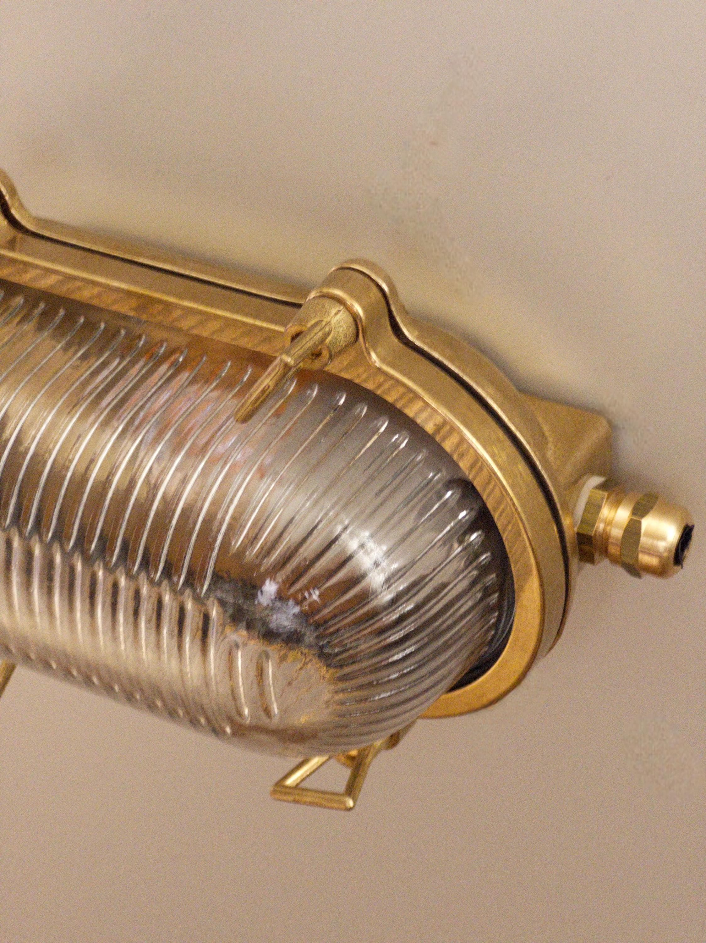 Athnes Solid Brass Wall Sconce – Handmade Nautical Outdoor Light
