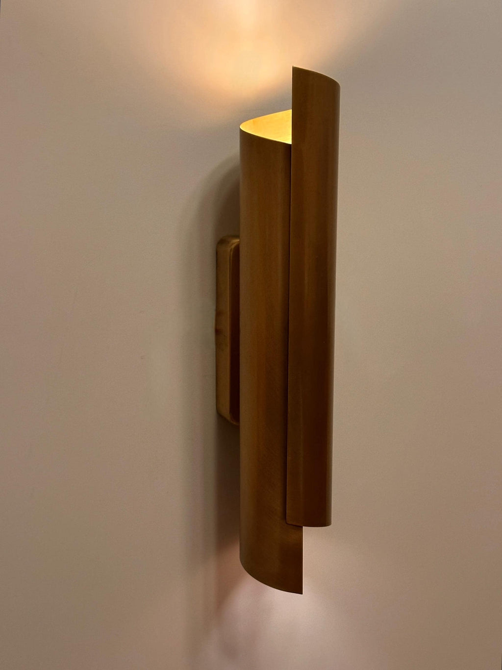Chora Wall Sconce: Modern Brass Dual Beam Indoor Light