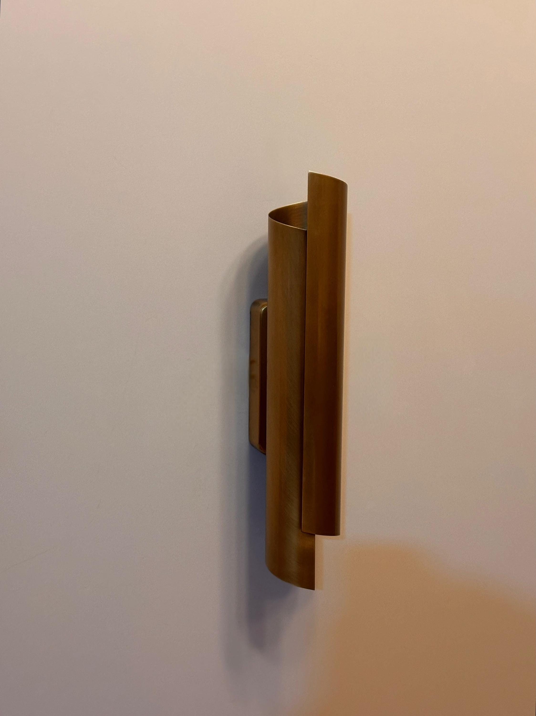 Chora Wall Sconce: Modern Brass Dual Beam Indoor Light