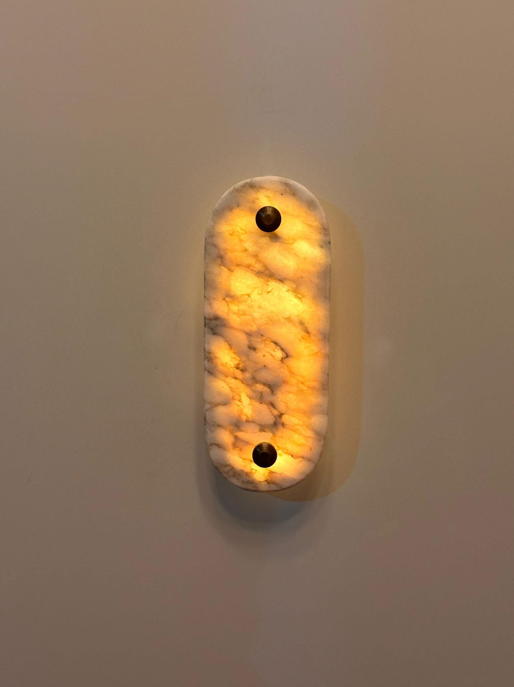 Xlendi Marble Wall Sconce - Hand-Carved Stone with Ambient LED Glow
