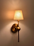 Ancone Wall Sconce – Handmade Brass Interior Light with Fabric Shade | Luxury Ambient Bedroom