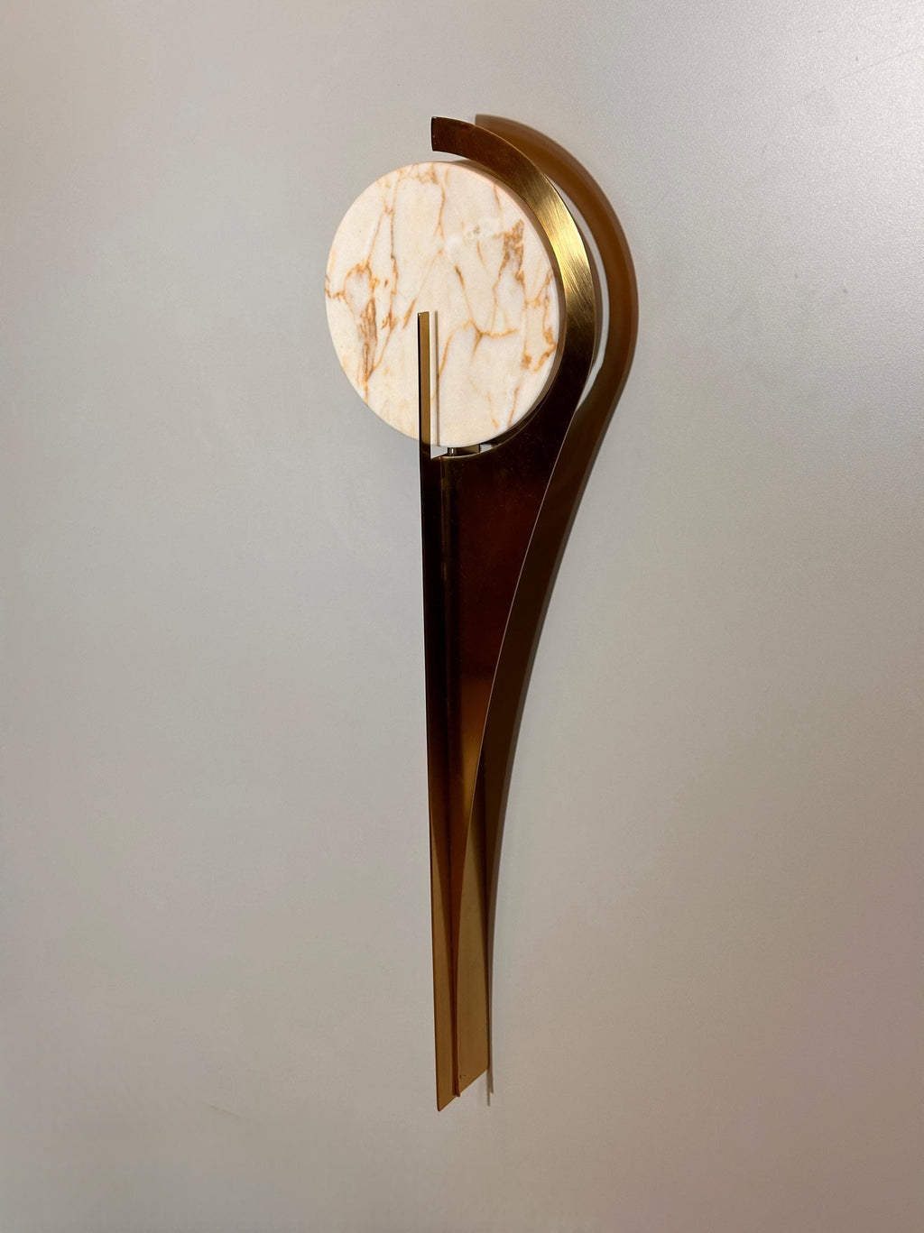 Drosia Marble Wall Sconce, Modern Brass Sculptural Interior Wall Light, Designer Lighting
