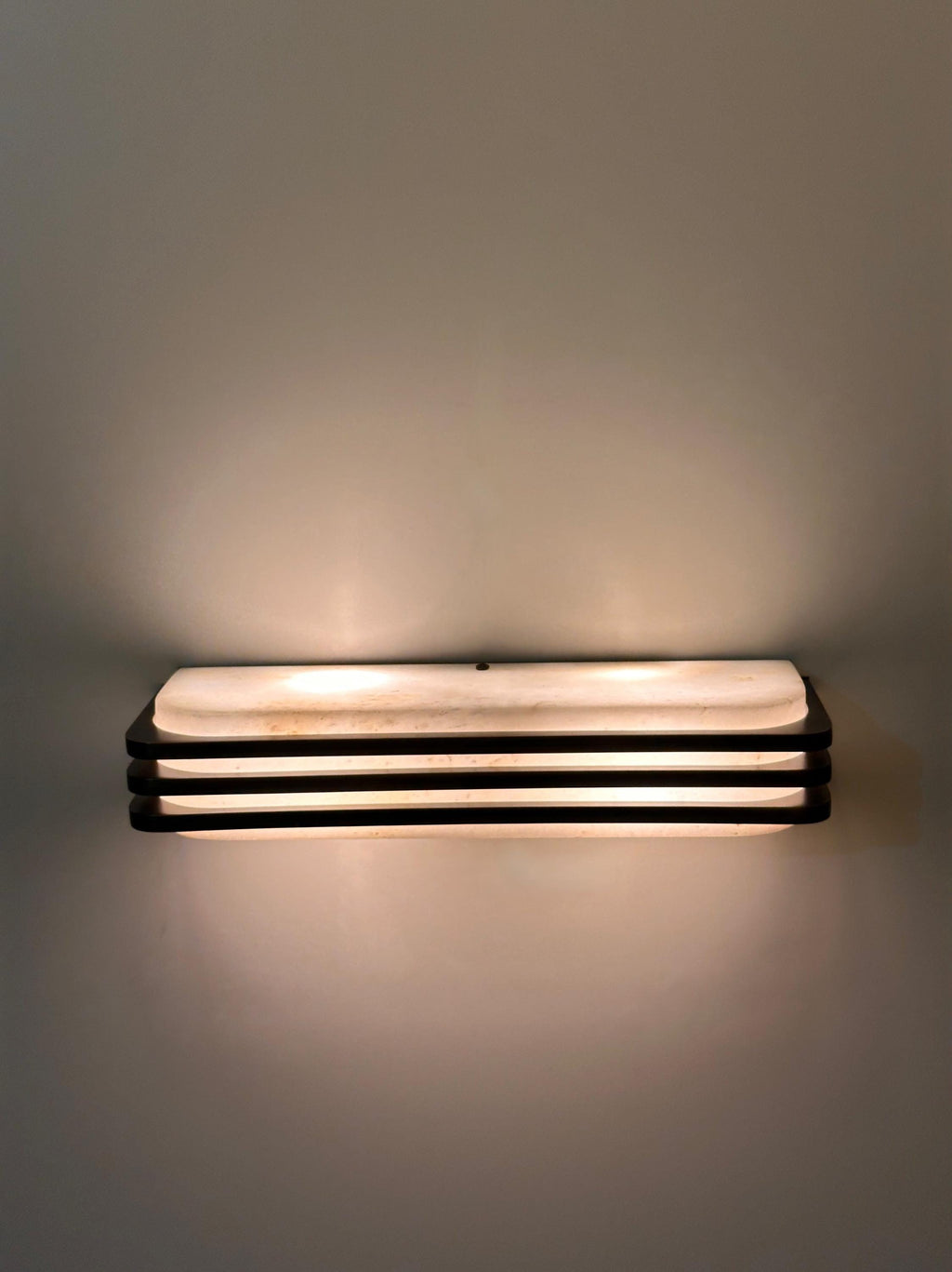 Belair 1969 Wall Sconce – Mid-Century Marble & Metal Interior Light