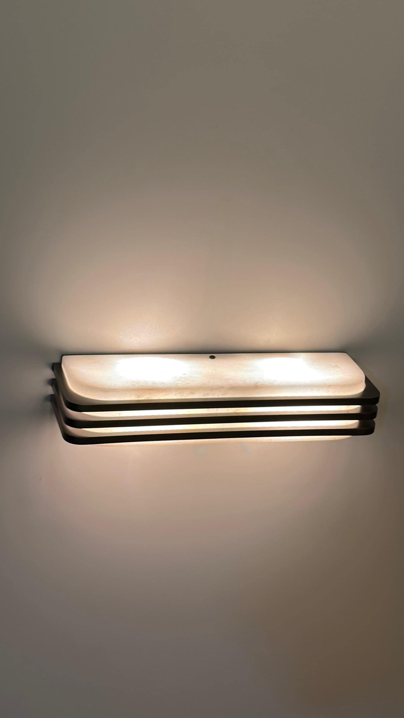 Belair 1969 Wall Sconce – Mid-Century Marble & Metal Interior Light