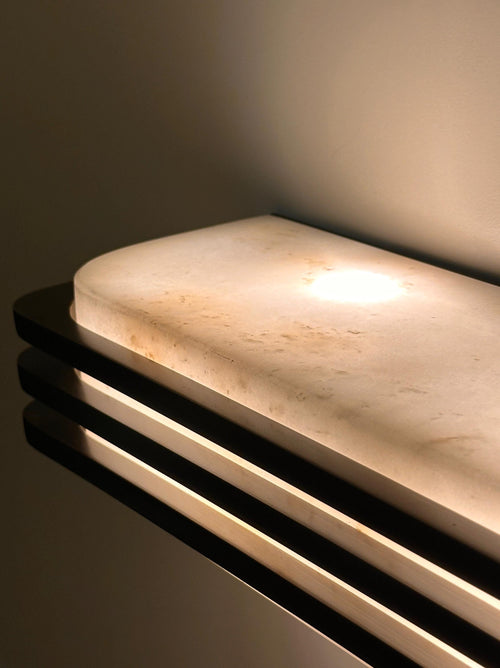 Belair 1969 Wall Sconce – Mid-Century Marble & Metal Interior Light