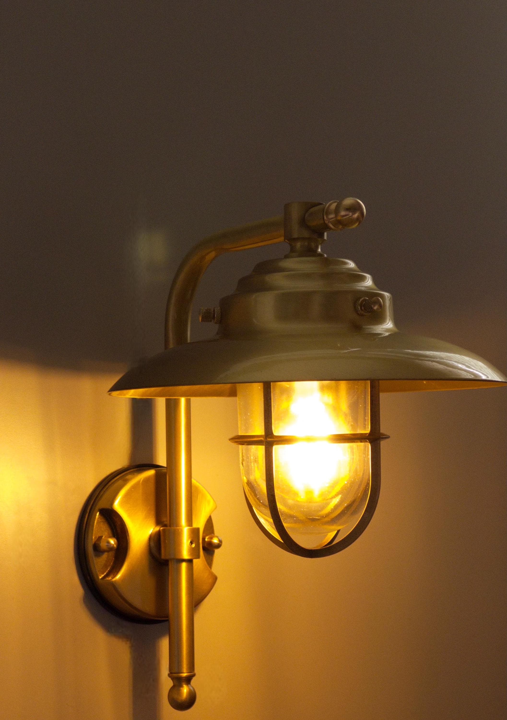Latinn Solid Brass Nautical Wall Sconce – Outdoor Coastal Lighting