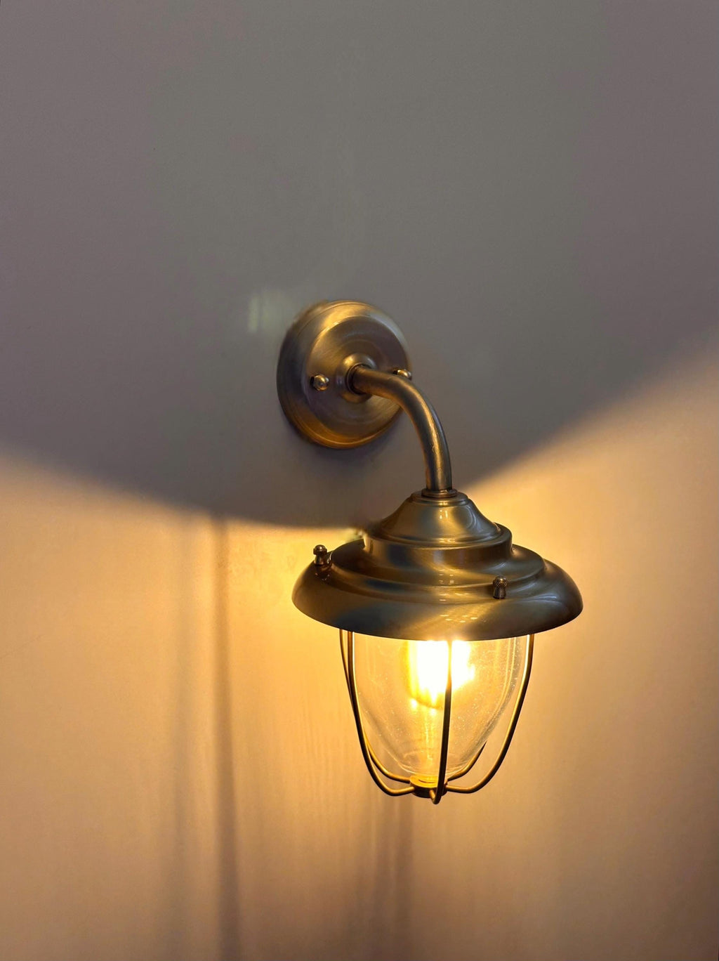 Luvia Solid Brass Wall Sconce – Nautical Outdoor Lantern Light