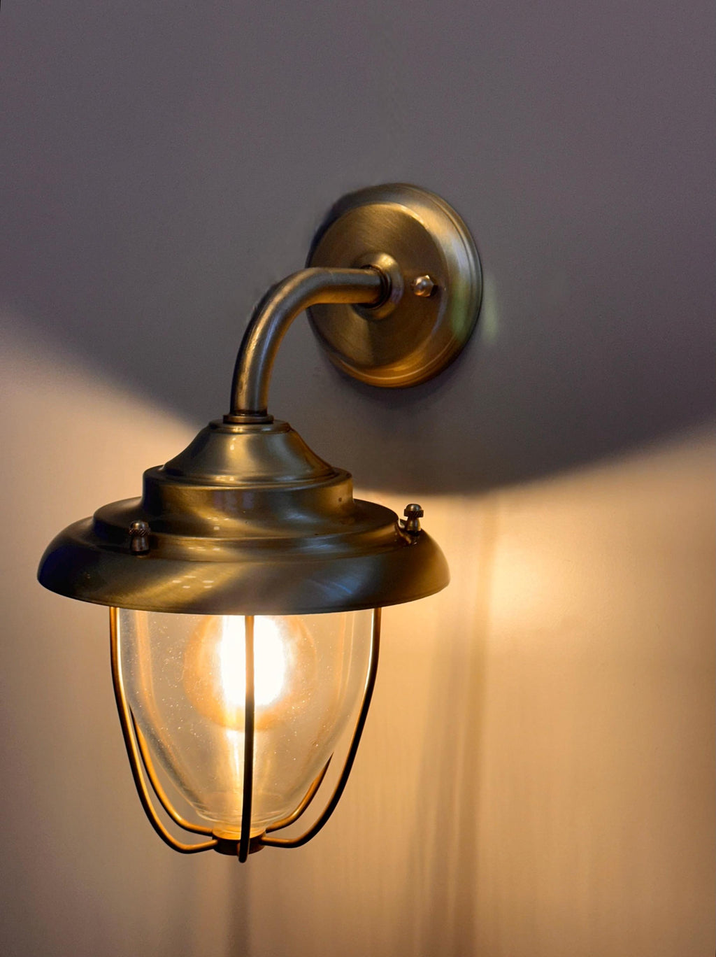 Luvia Solid Brass Wall Sconce – Nautical Outdoor Lantern Light