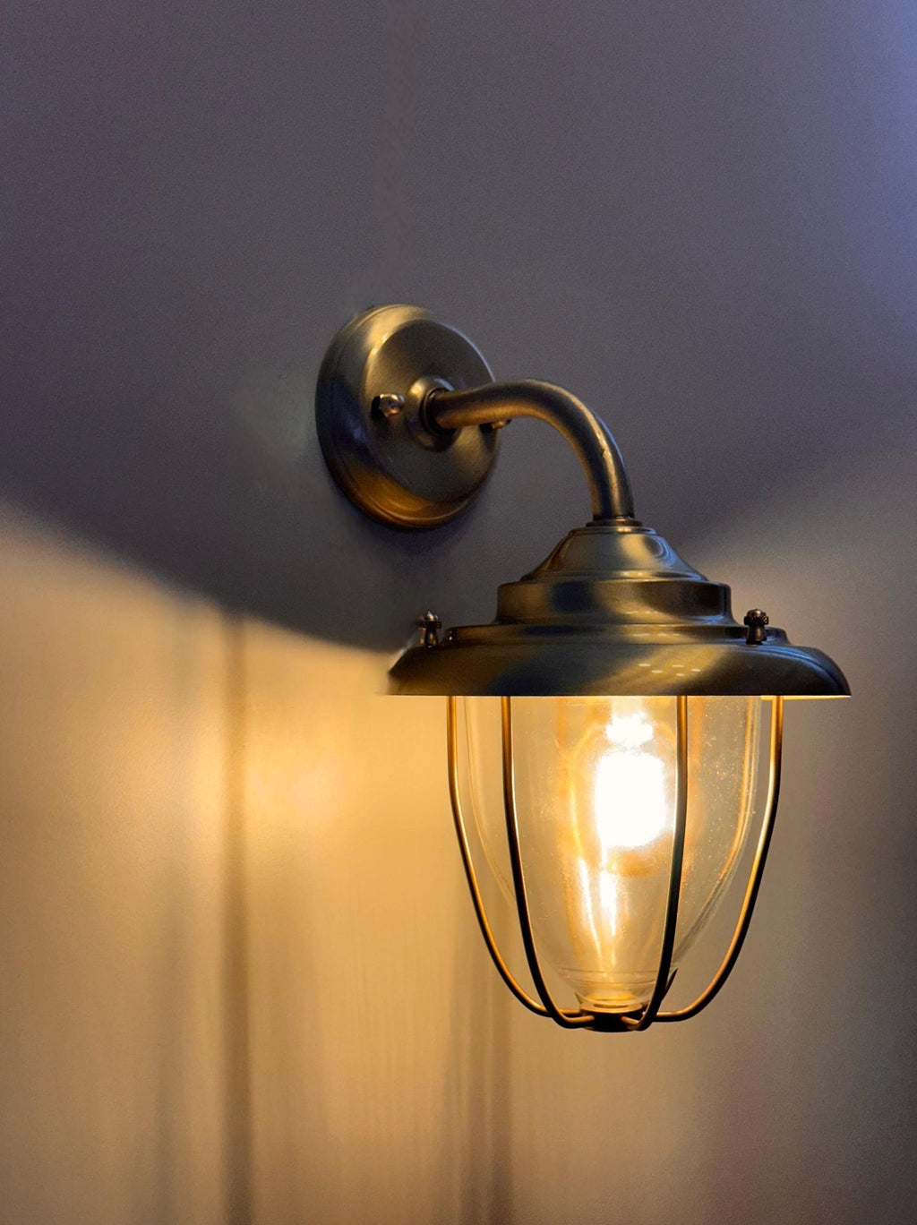 Luvia Solid Brass Wall Sconce – Nautical Outdoor Lantern Light