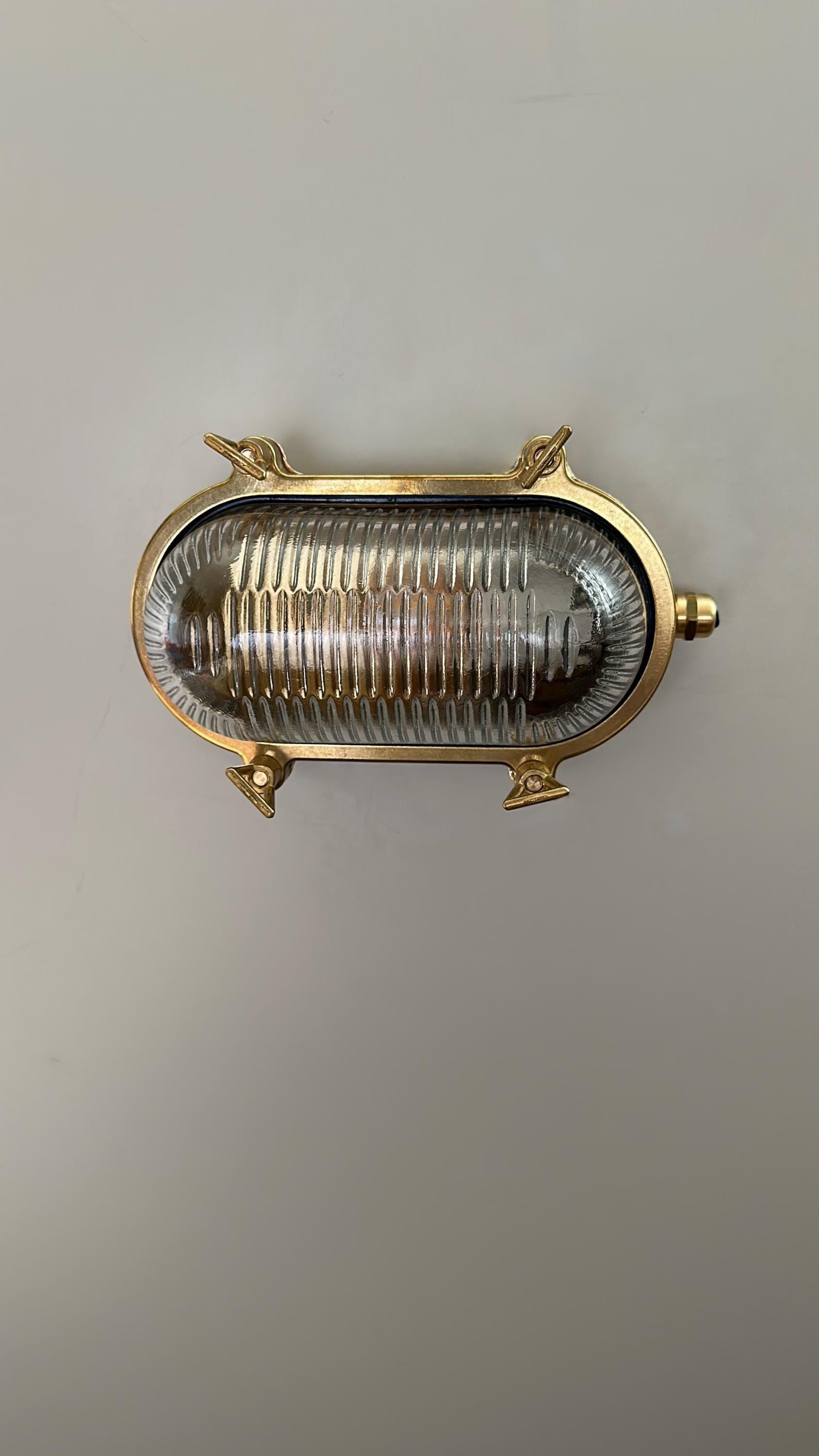 Athnes Solid Brass Wall Sconce – Handmade Nautical Outdoor Light