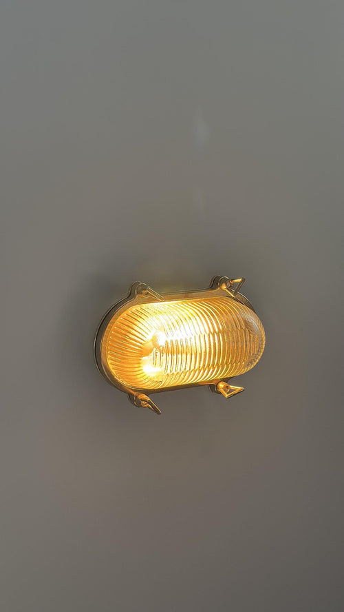 Athnes Solid Brass Wall Sconce – Handmade Nautical Outdoor Light