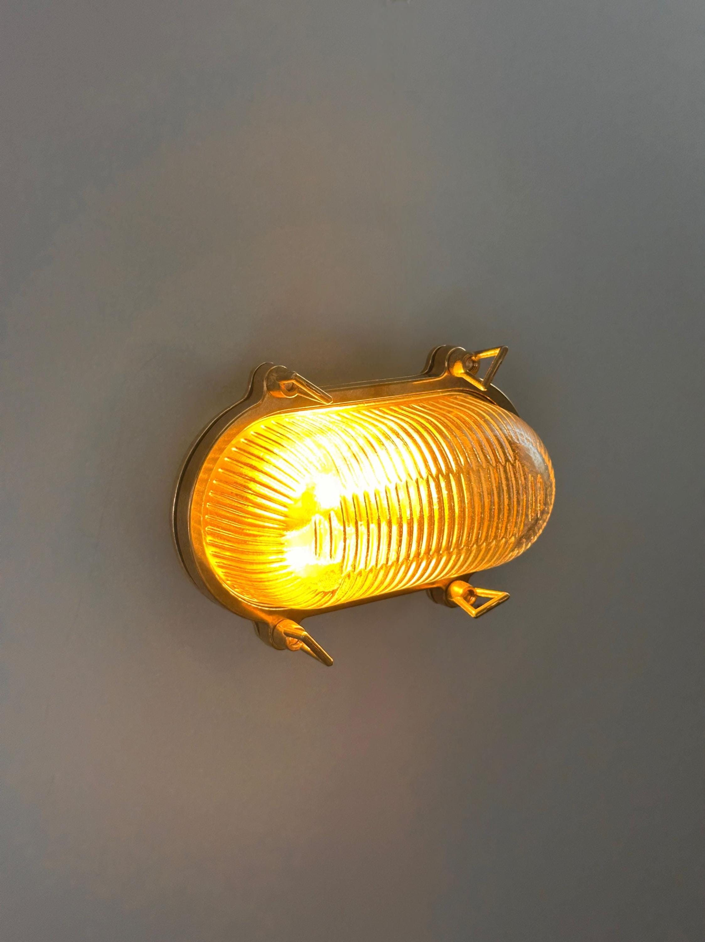 Athnes Solid Brass Wall Sconce – Handmade Nautical Outdoor Light