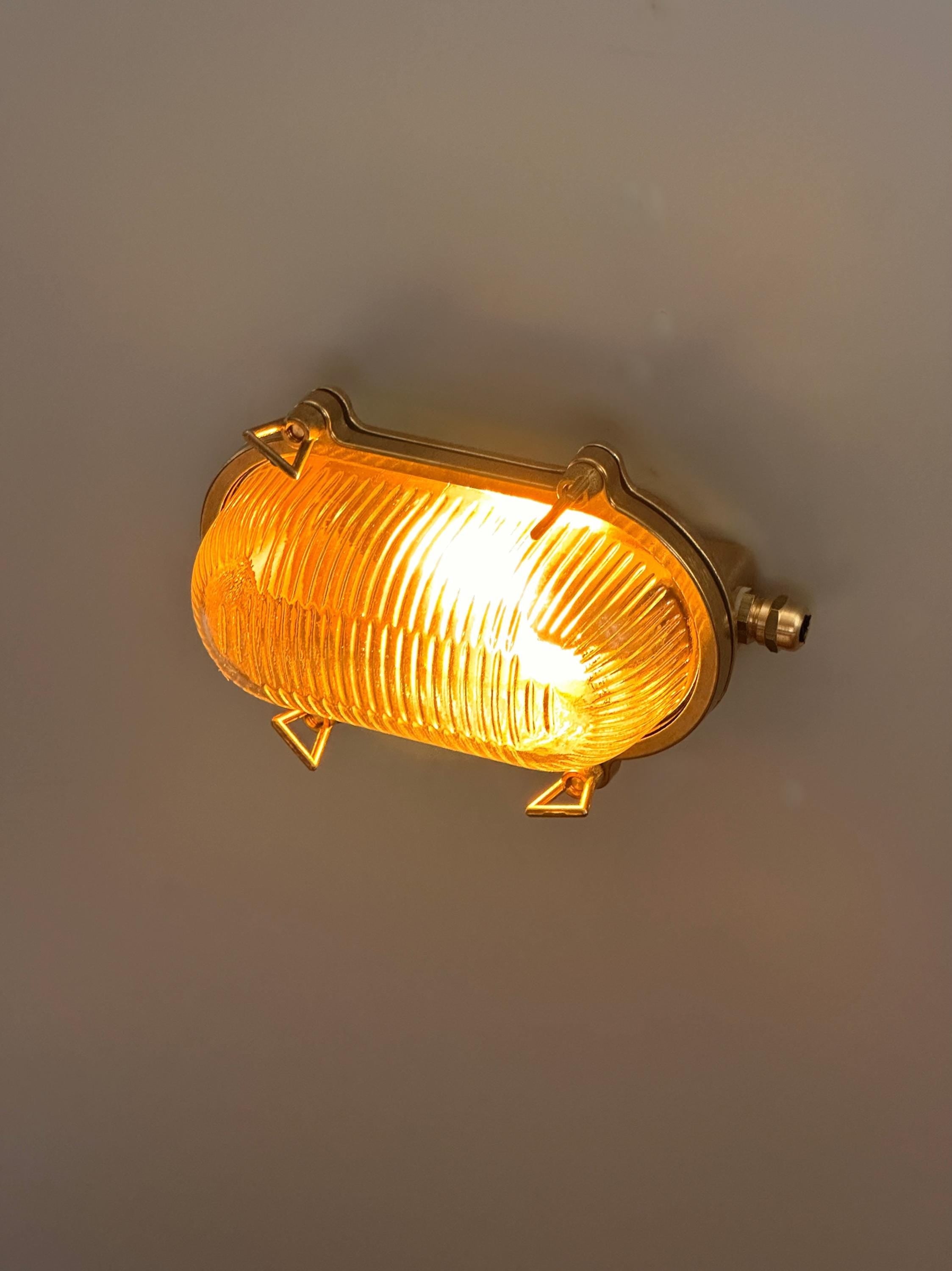 Athnes Solid Brass Wall Sconce – Handmade Nautical Outdoor Light