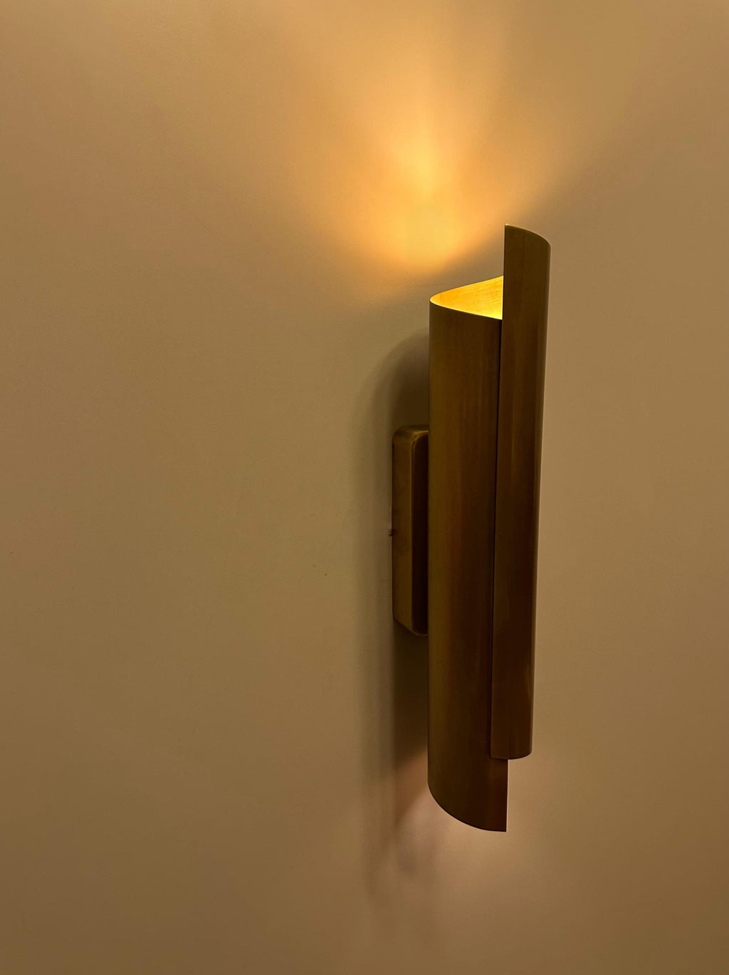 Chora Wall Sconce: Modern Brass Dual Beam Indoor Light