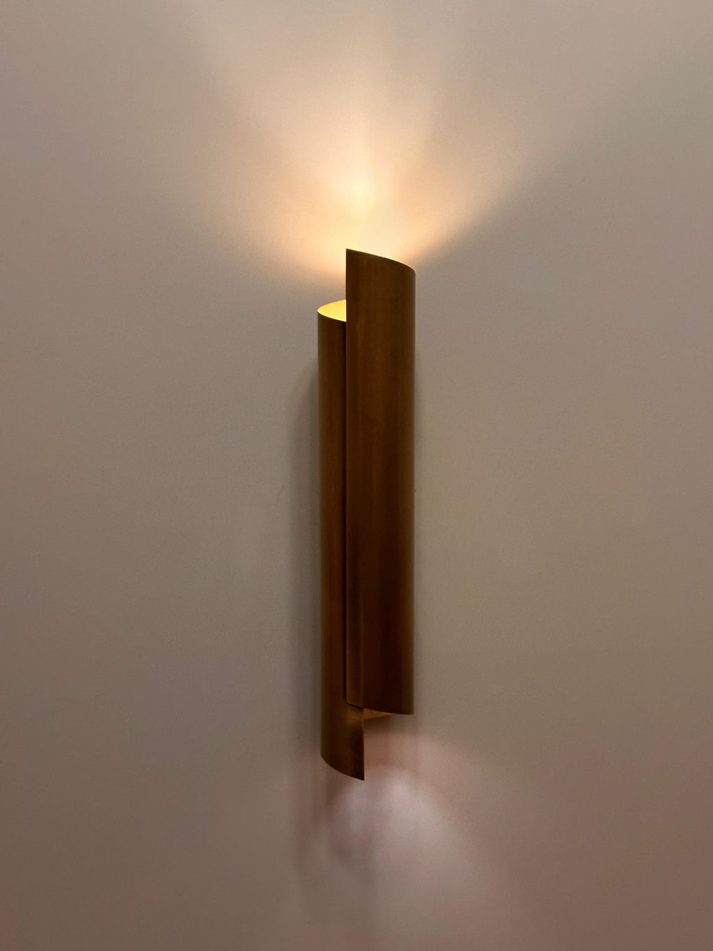 Chora Wall Sconce: Modern Brass Dual Beam Indoor Light