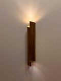 Chora Wall Sconce: Modern Brass Dual Beam Indoor Light