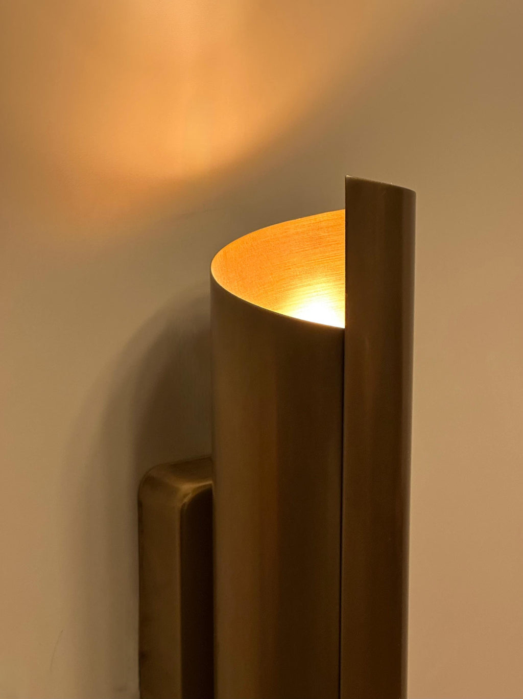 Chora Wall Sconce: Modern Brass Dual Beam Indoor Light