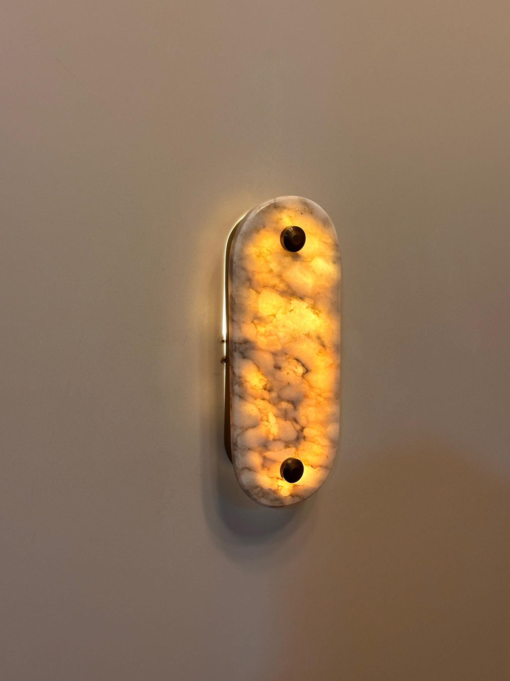 Xlendi Marble Wall Sconce - Hand-Carved Stone with Ambient LED Glow