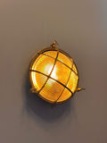 Ternopil Grande Nautical Brass Wall Sconce for Coastal Outdoor Spaces
