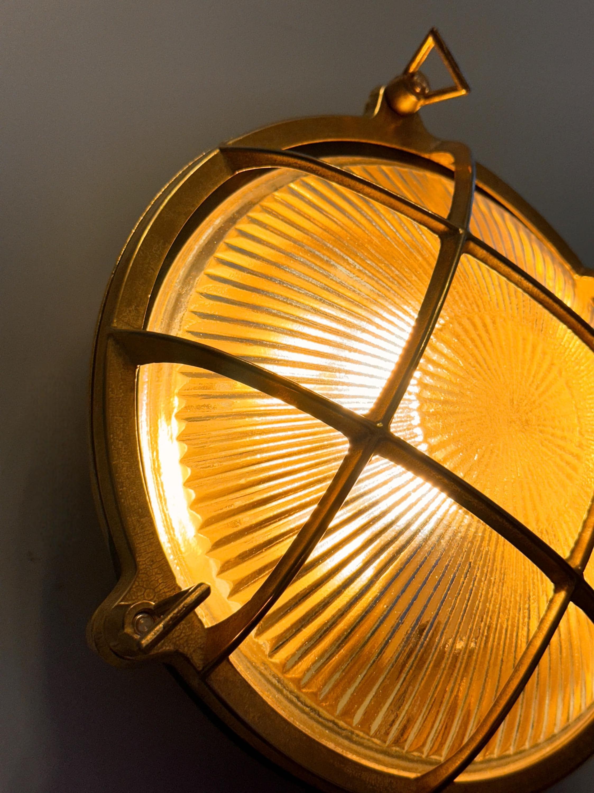 Ternopil Grande Nautical Brass Wall Sconce for Coastal Outdoor Spaces