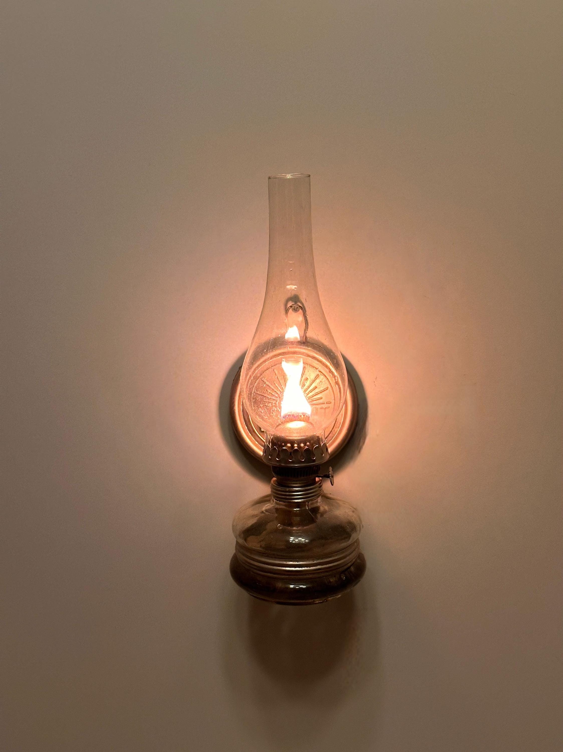 Afsar Wall-Mounted Vintage Brass Oil Lantern for Rustic Interiors