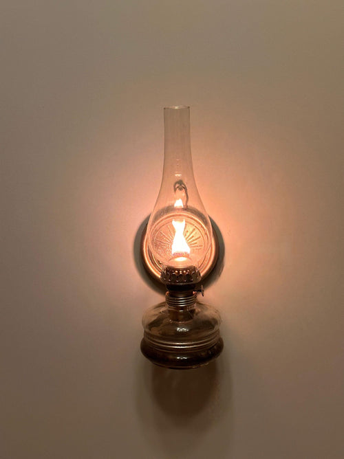 Afsar Wall-Mounted Vintage Brass Oil Lantern for Rustic Interiors
