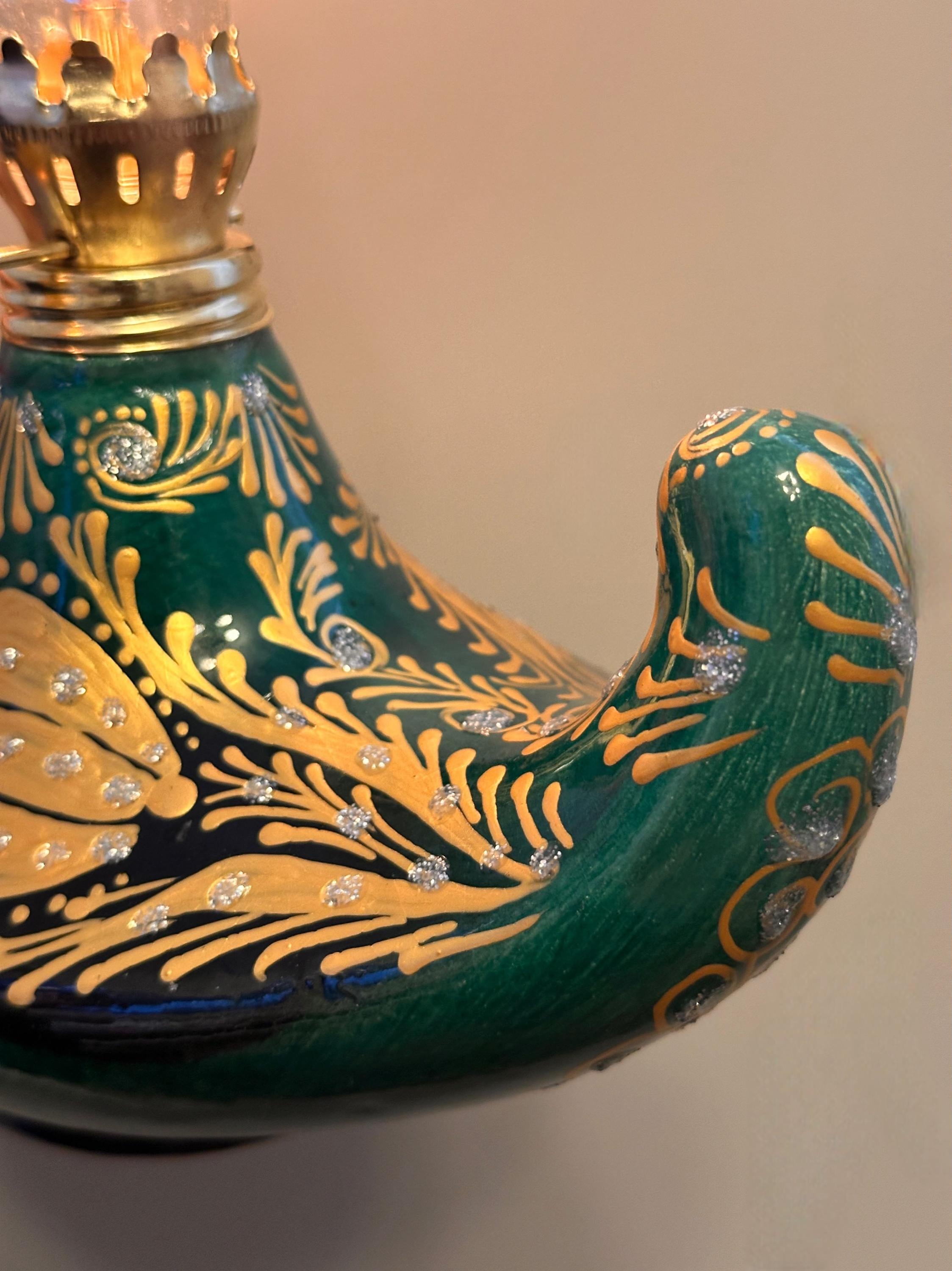 Megave Ceramic Gas Lantern – Heritage Tabletop Decor, Non-Electric Light