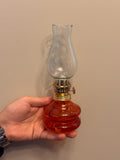 Brownel Hand Blown Glass Oil Lamp – Traditional Non-Electric Heritage Table Lantern