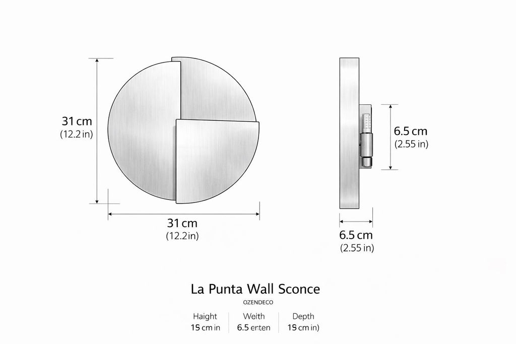 La Punta Wall Sconce – Modern Brushed Brass Round Wall Light | Luxury Decor