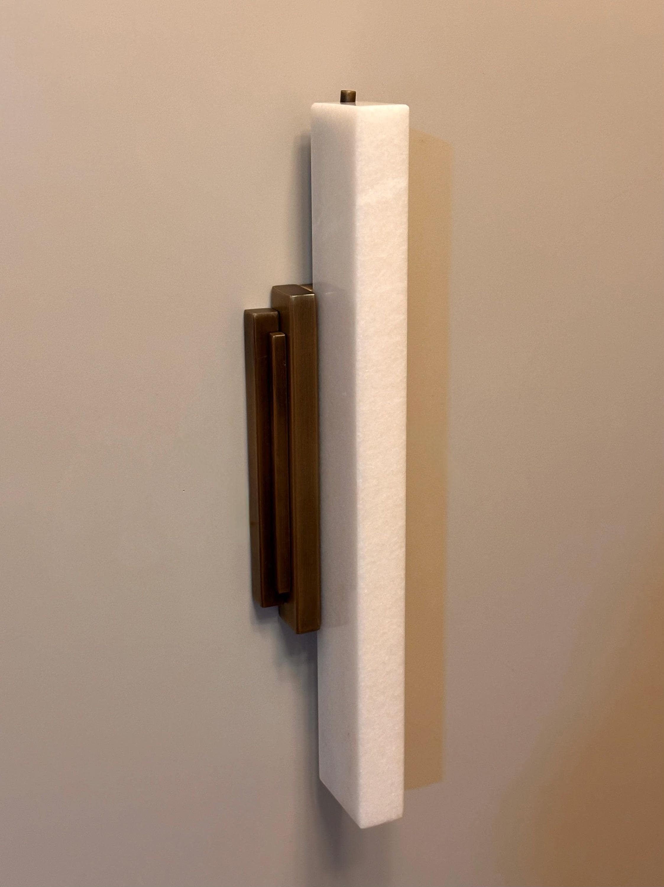 Chilmark Marble Wall Sconce – Architectural Stone Wall Light, Minimal Luxury Interior Lighting, Handmade
