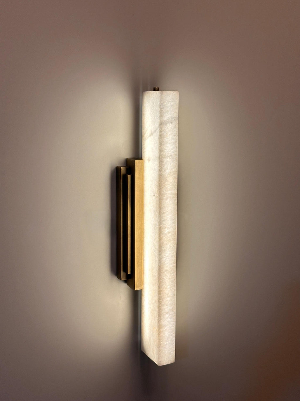 Chilmark Marble Wall Sconce – Architectural Stone Wall Light, Minimal Luxury Interior Lighting, Handmade