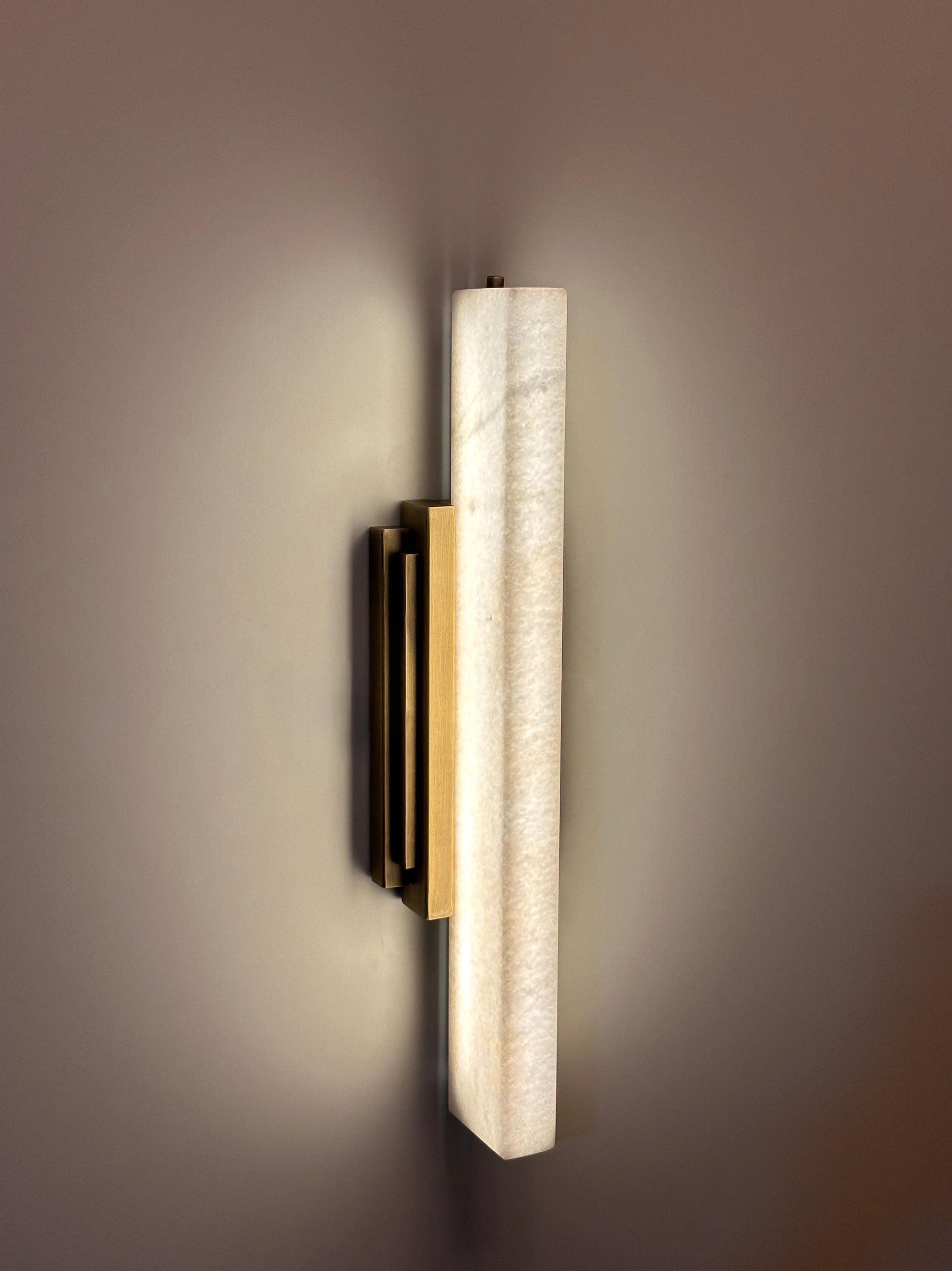 Chilmark Marble Wall Sconce – Architectural Stone Wall Light, Minimal Luxury Interior Lighting, Handmade