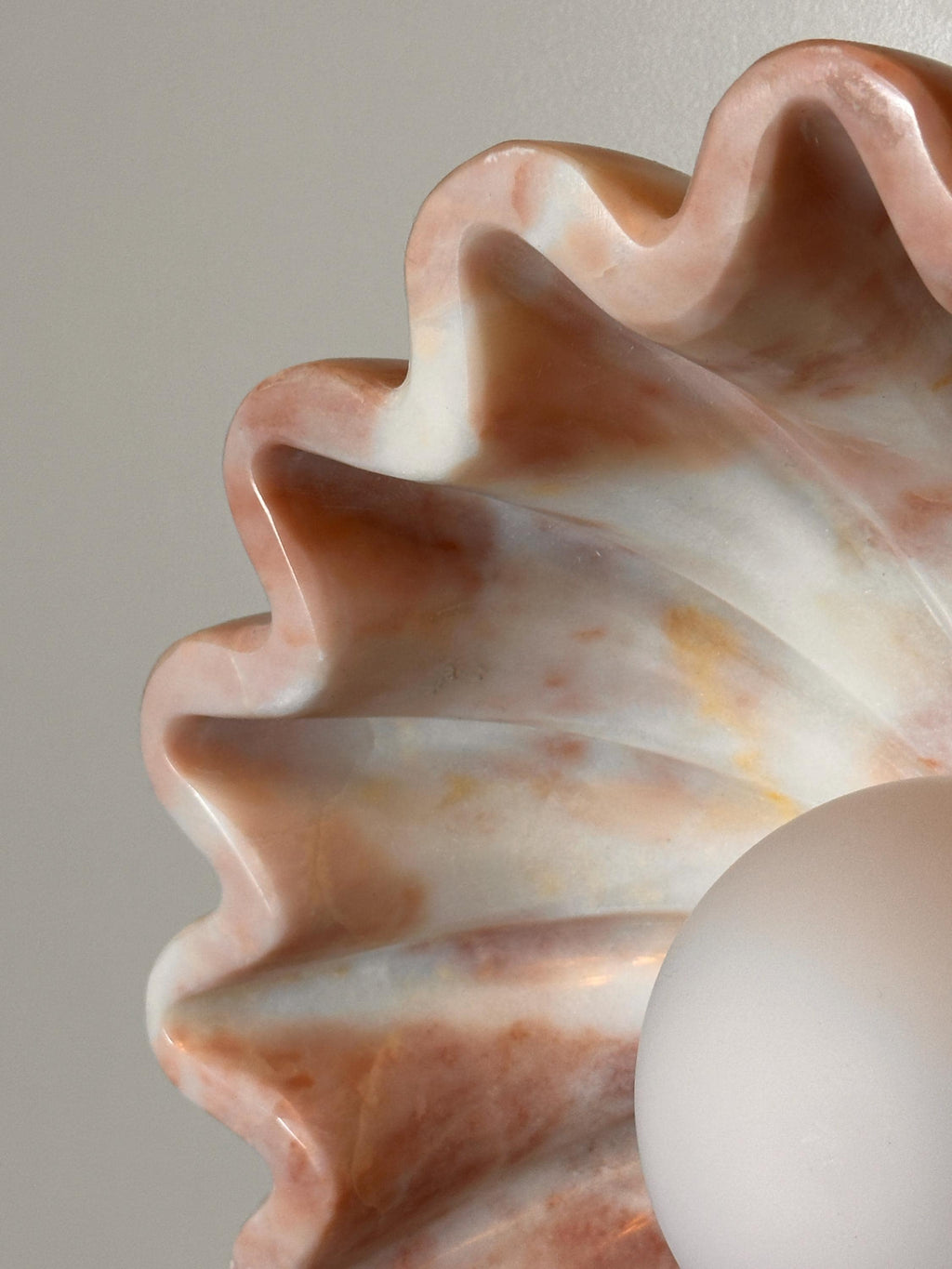 Nanded Marble Wall Sconce – Handmade  Stone Light – Modern Sculptural Lighting – Designer Statement Lamp