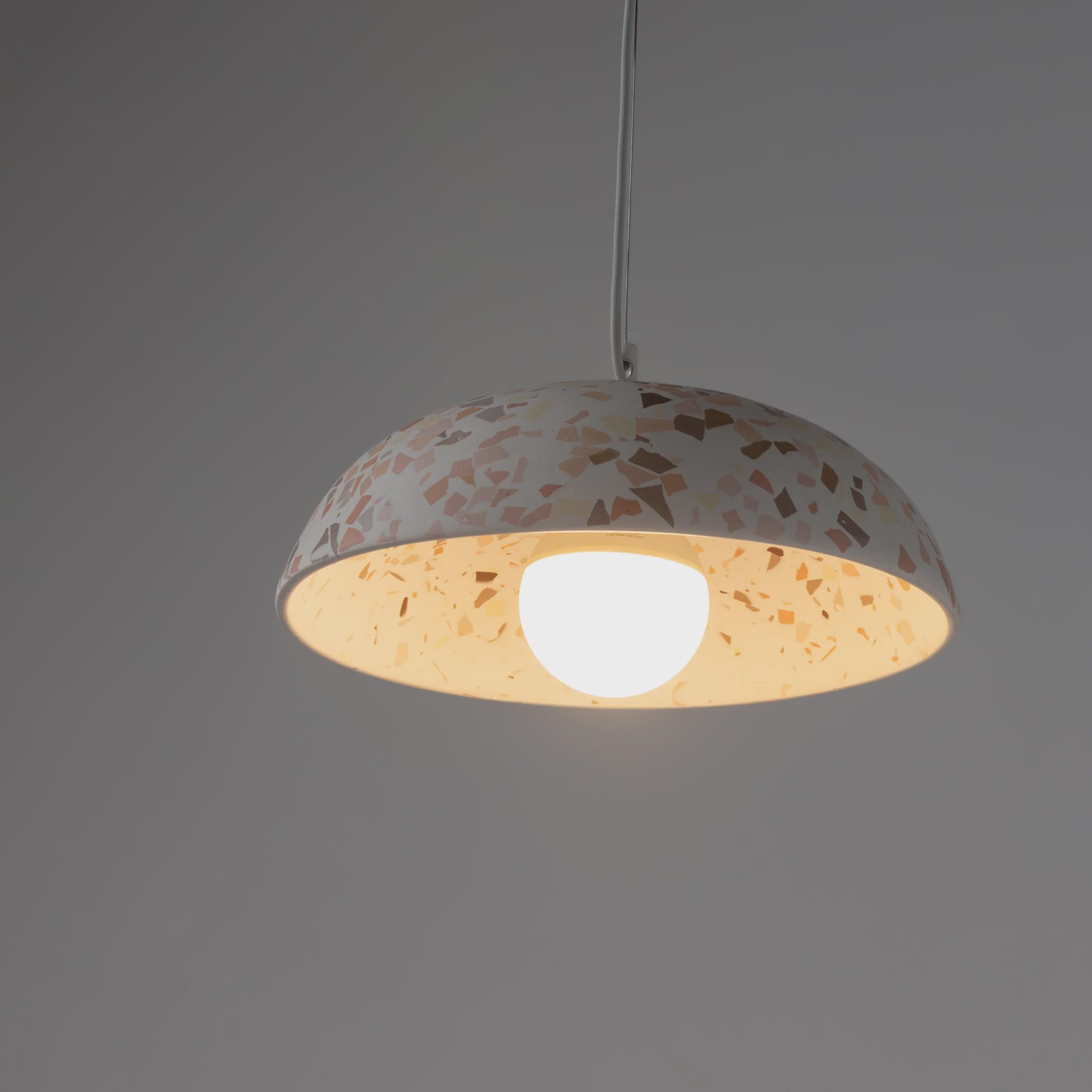 MATARA Light Terrazzo Concrete Pendant Light – Modern Scandinavian Hanging Lamp