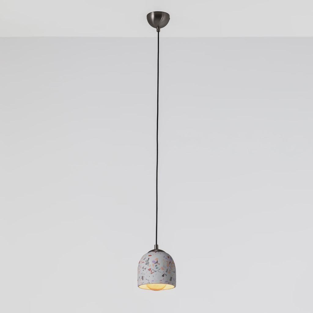 NAPLES IV Small Terrazzo Pendant Light – Handmade Concrete Ceiling Lamp for Kitchen Island