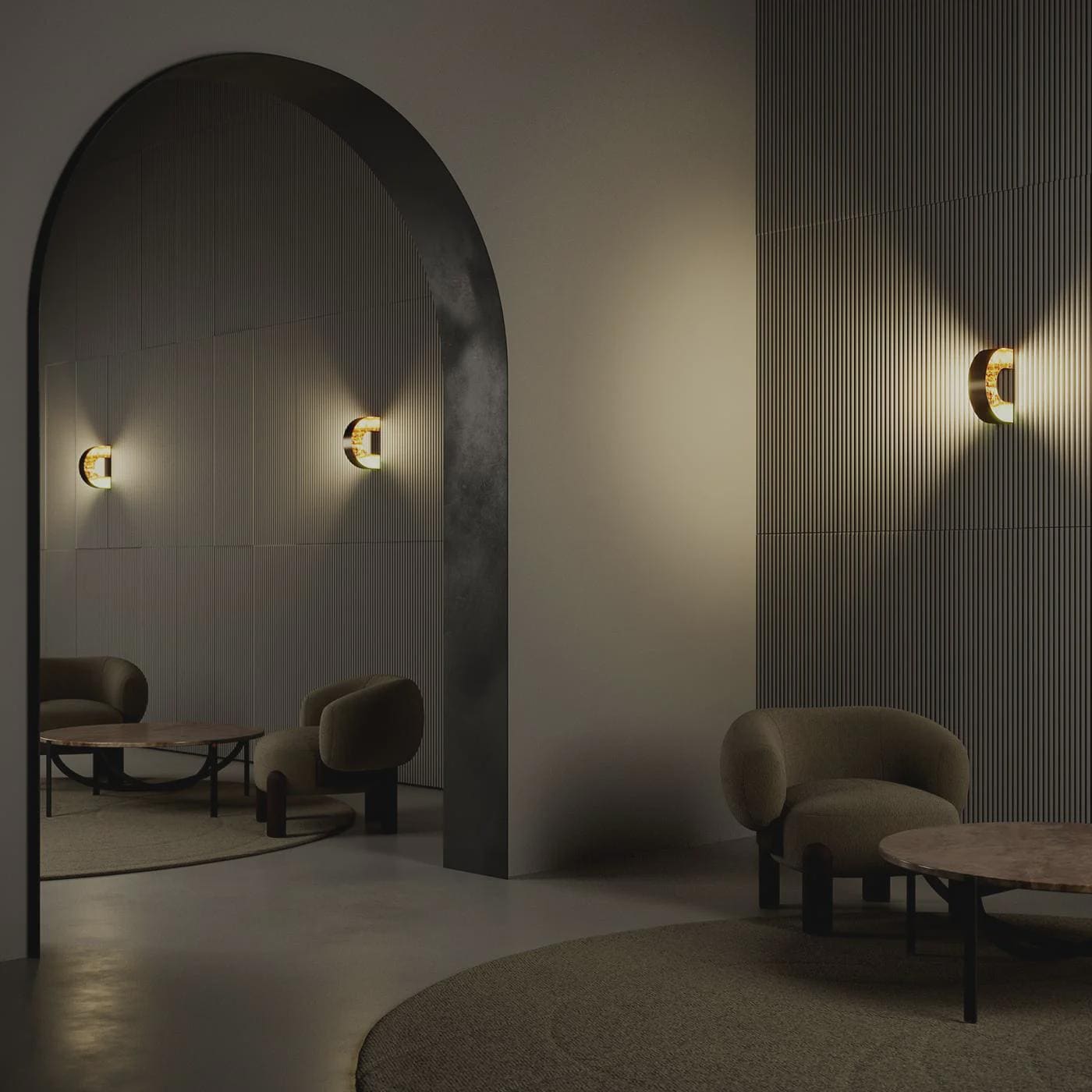 Lunaro Marble Wall Sconce – Modern Alabaster Style Wall Light – Sculptural Luxury Interior Lighting
