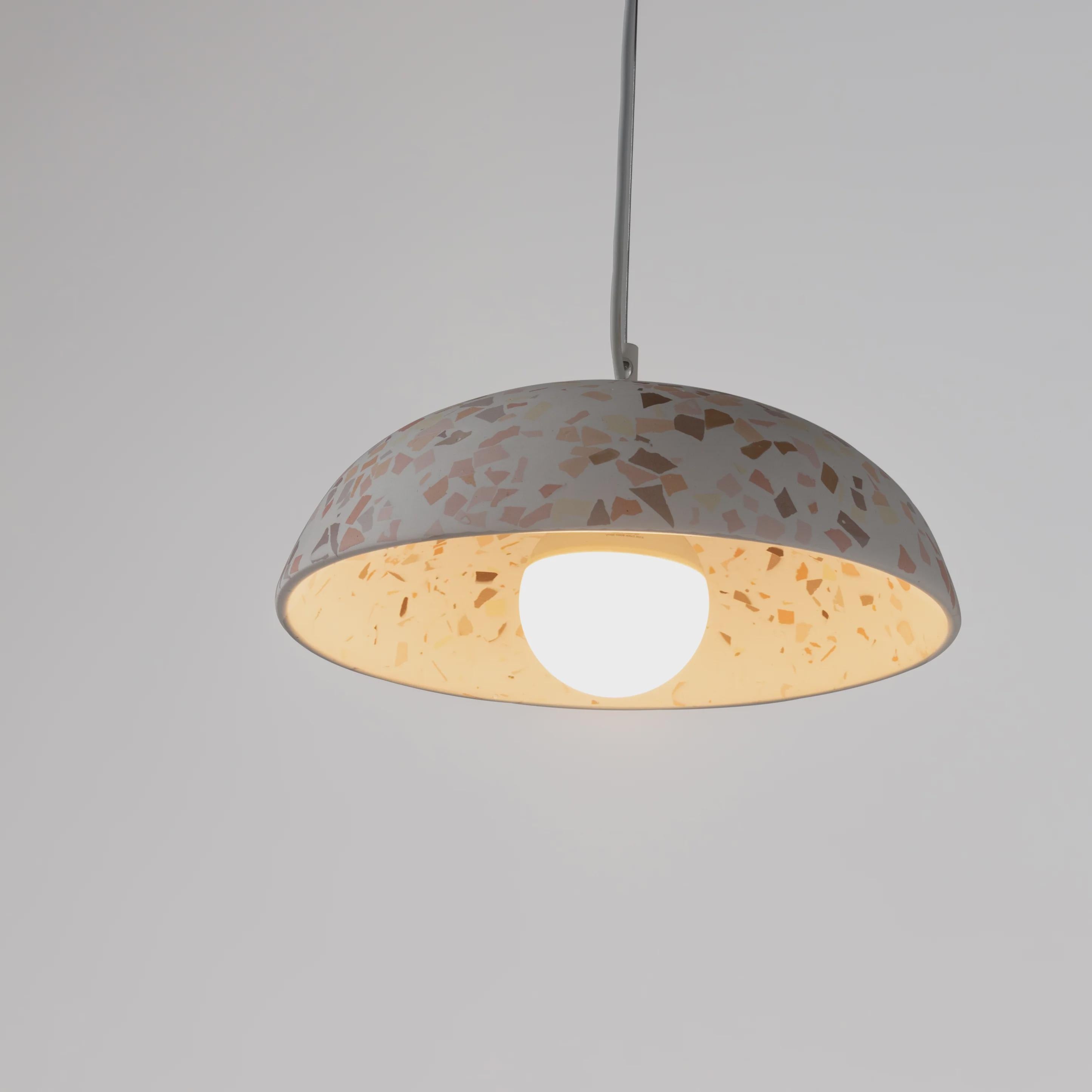 MATARA Light Terrazzo Concrete Pendant Light – Modern Scandinavian Hanging Lamp