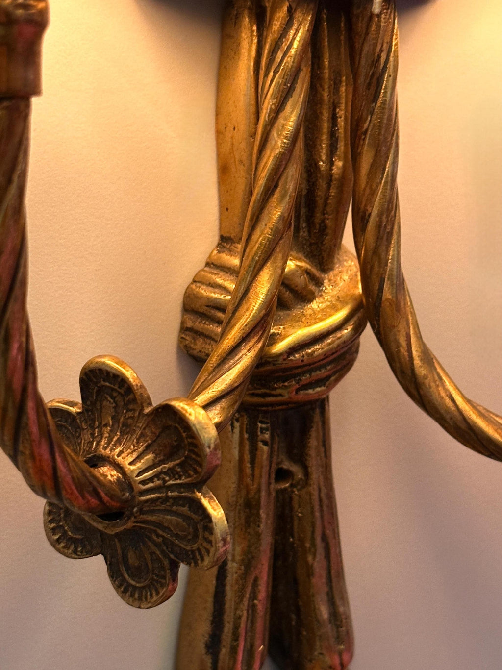 Avenda Brass Wall Sconce Double Arm Vintage Luxury Fabric Shade Light