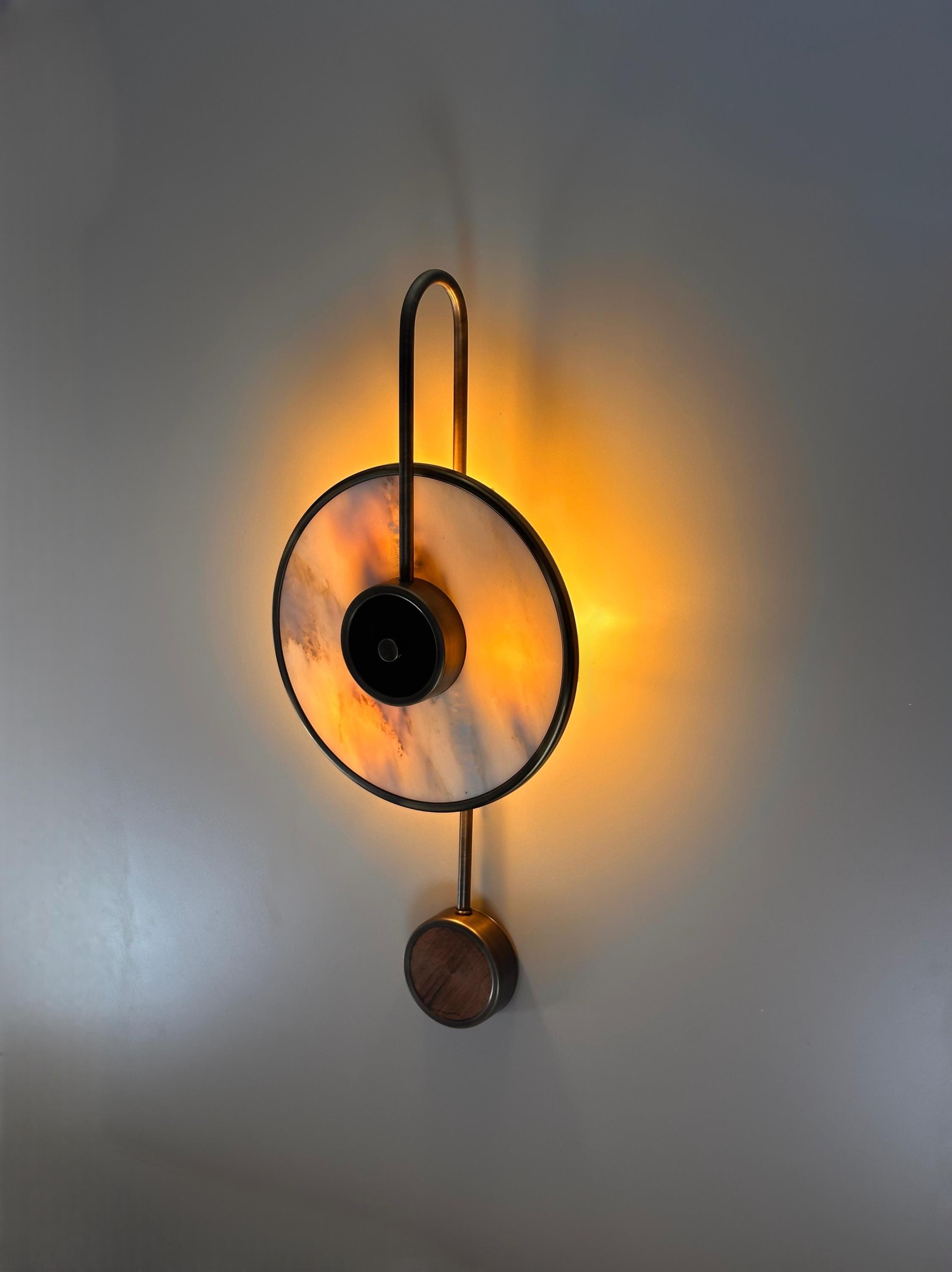 Palacio Marble Wall Sconce Luxury Alabaster Brass Wall Light, Modern Art Deco Lamp