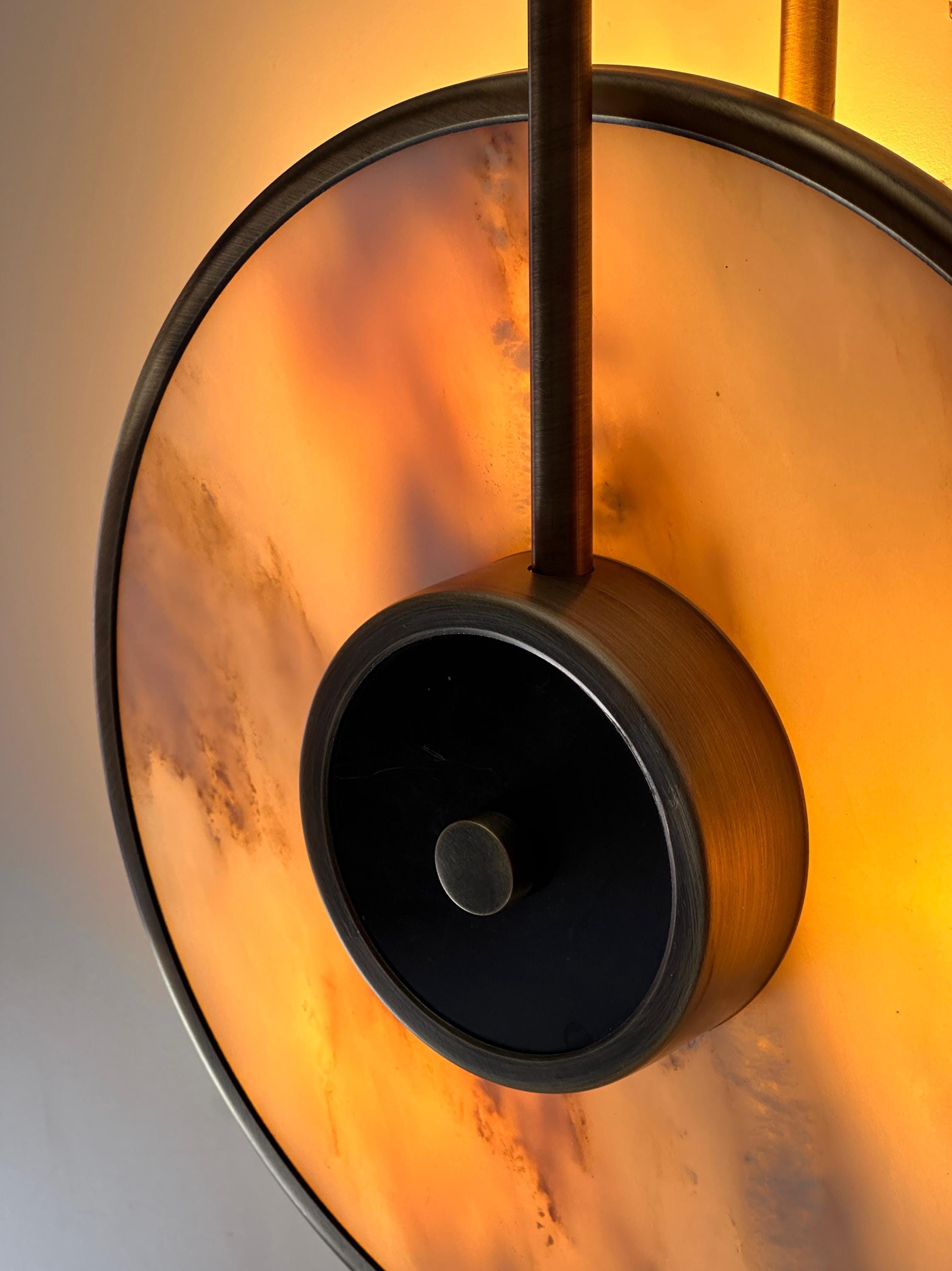 Palacio Marble Wall Sconce Luxury Alabaster Brass Wall Light, Modern Art Deco Lamp